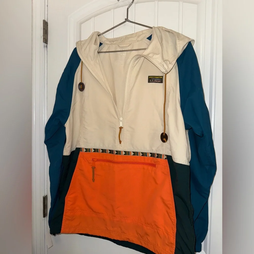 L.L. Bean Men's Mountain Classic Anorak Multi Color Size Medium - Picture 11 of 13